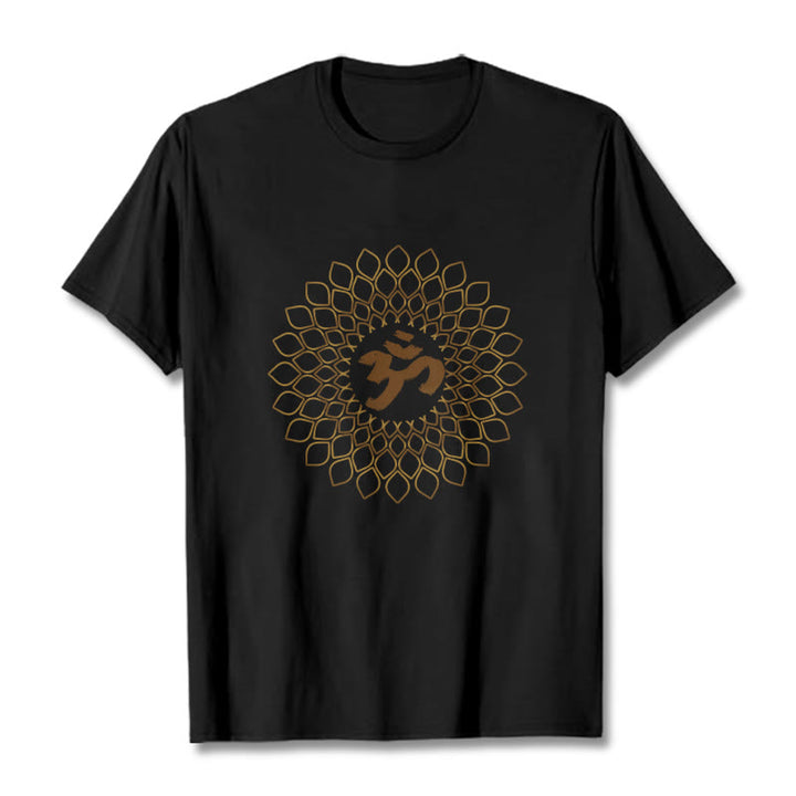 Camiseta con diseño OM de rombos y Buddha Stones - Negro - 2XL - image 4