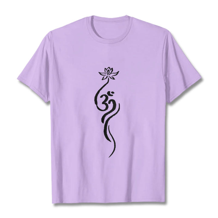 Camiseta con diseño Om de flor de loto y Buddha Stones - Ciruela - 2XL - image 17