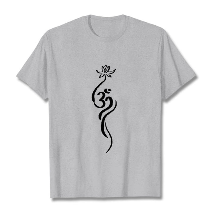 Camiseta con diseño Om de flor de loto y Buddha Stones - Gris claro - 2XL - image 19