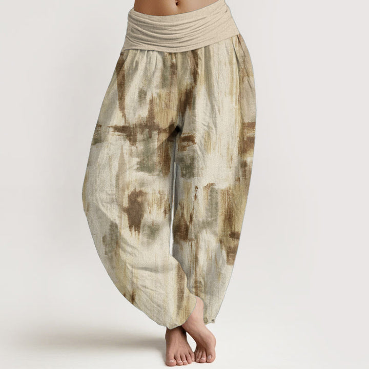 Pantalones Buddha Stones de algodón puro con diseño tie-dye y cintura elástica para mujer - seda de maíz - US22，UK/AU26，EU54 (6XL) - image 5
