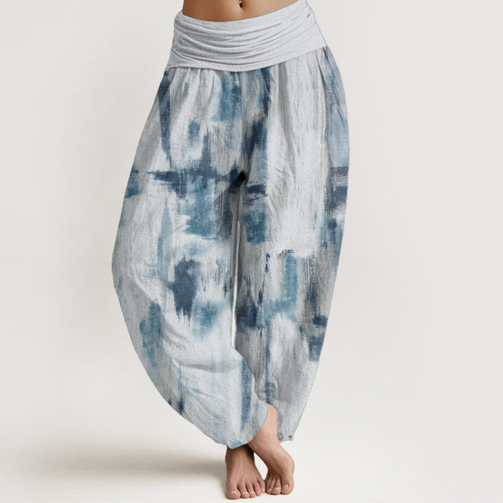 Pantalones Buddha Stones de algodón puro con diseño tie-dye y cintura elástica para mujer - Azul Alicia - US22，UK/AU26，EU54 (6XL) - image 8