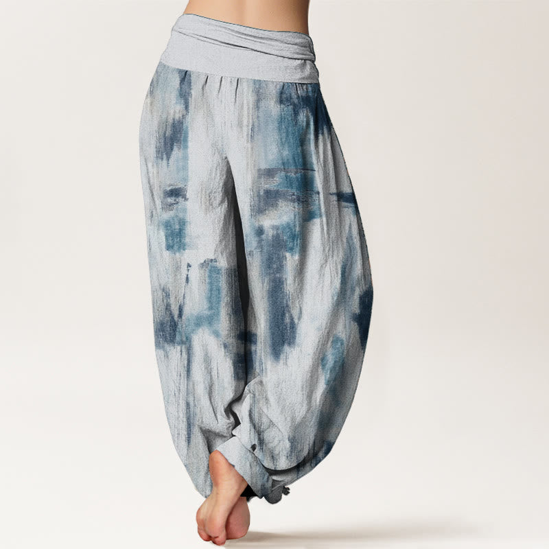 Pantalones Buddha Stones de algodón puro con diseño tie-dye y cintura elástica para mujer - image 9