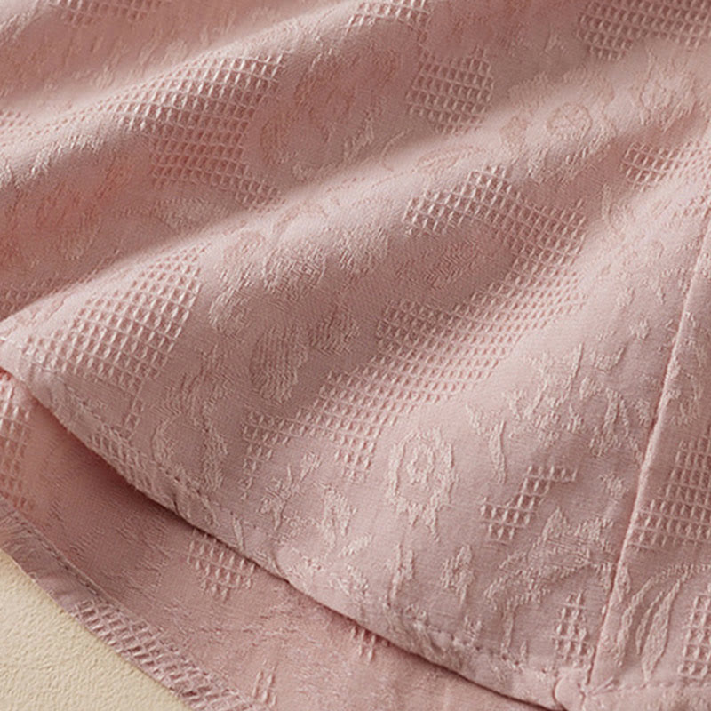 Camisa informal de algodón y lino con diseño de rana colorida y Buddha Stones para mujer, de media manga y botones - image 11