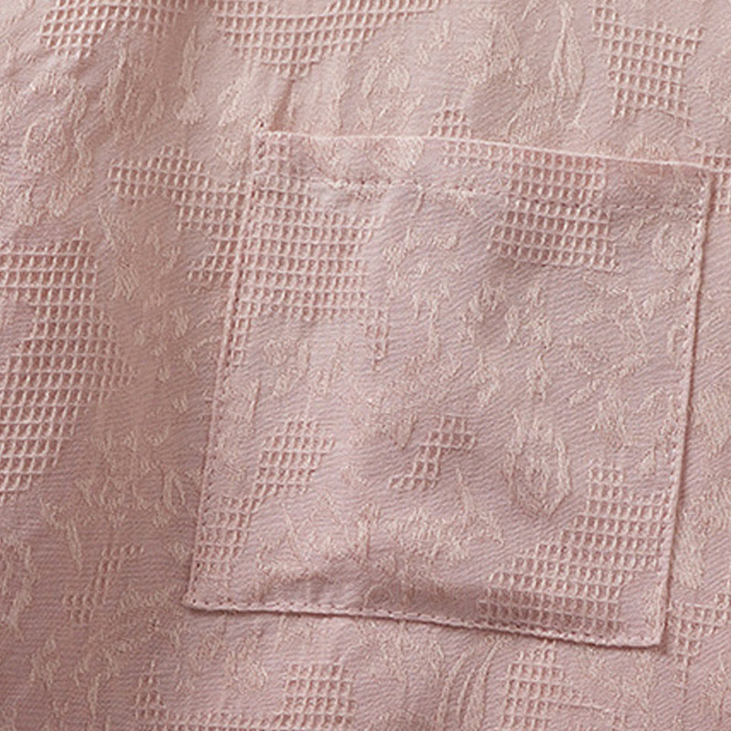 Camisa informal de algodón y lino con diseño de rana colorida y Buddha Stones para mujer, de media manga y botones - image 9