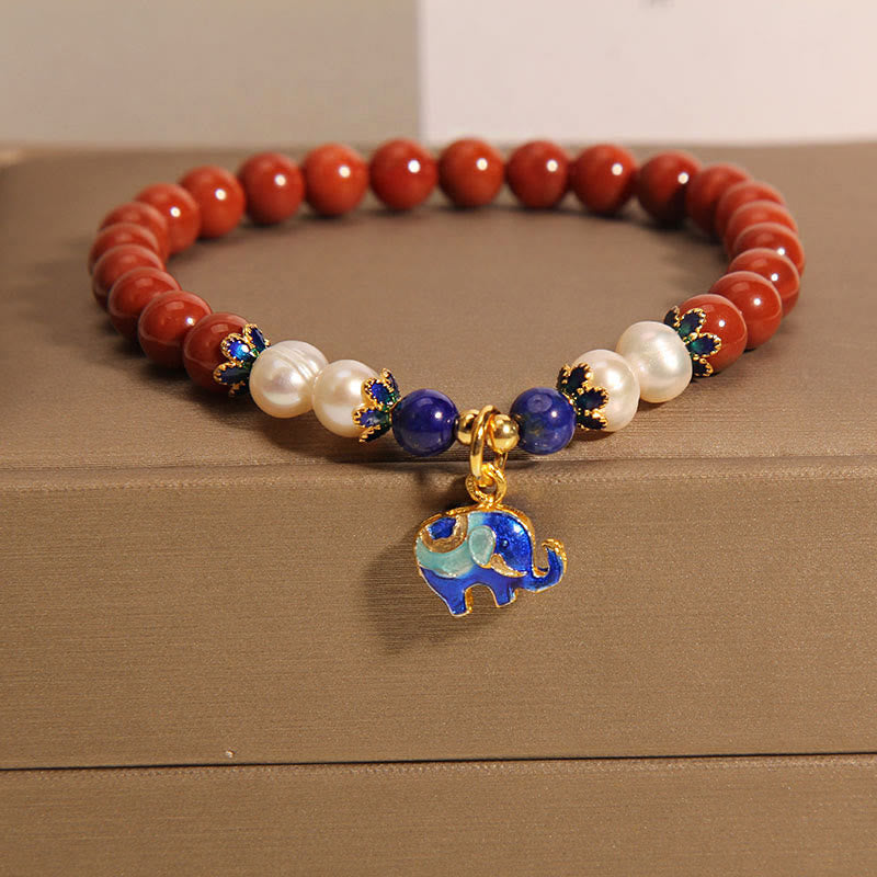 Pulsera con dije de candado de paz y ágata roja natural del sur de Buddha Stones