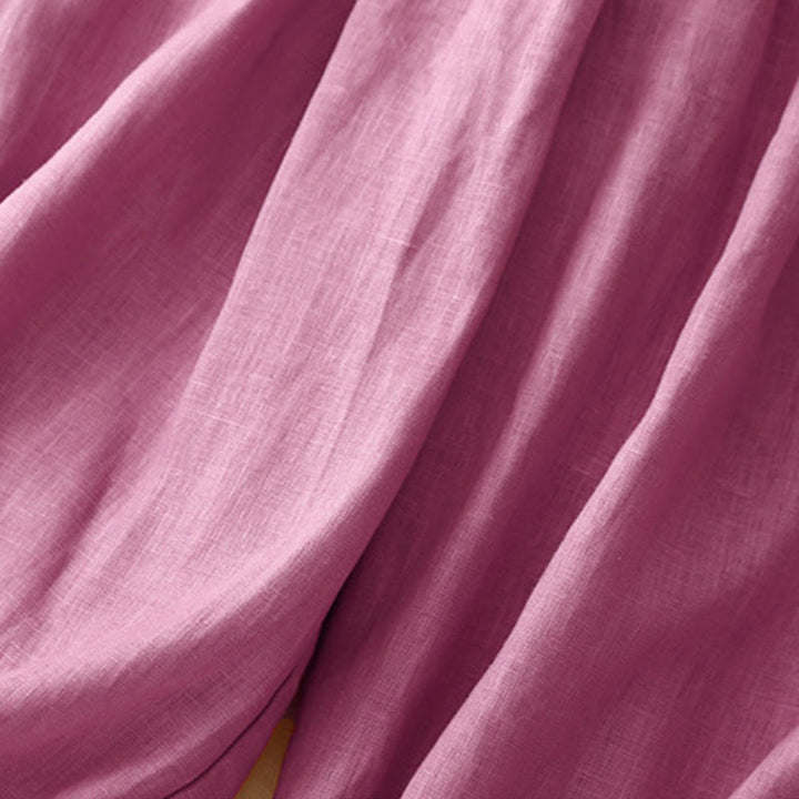 Pantalones tobilleros de algodón con bolsillos para mujer, de Buddha Stones Summer Commute, en color puro - image 5