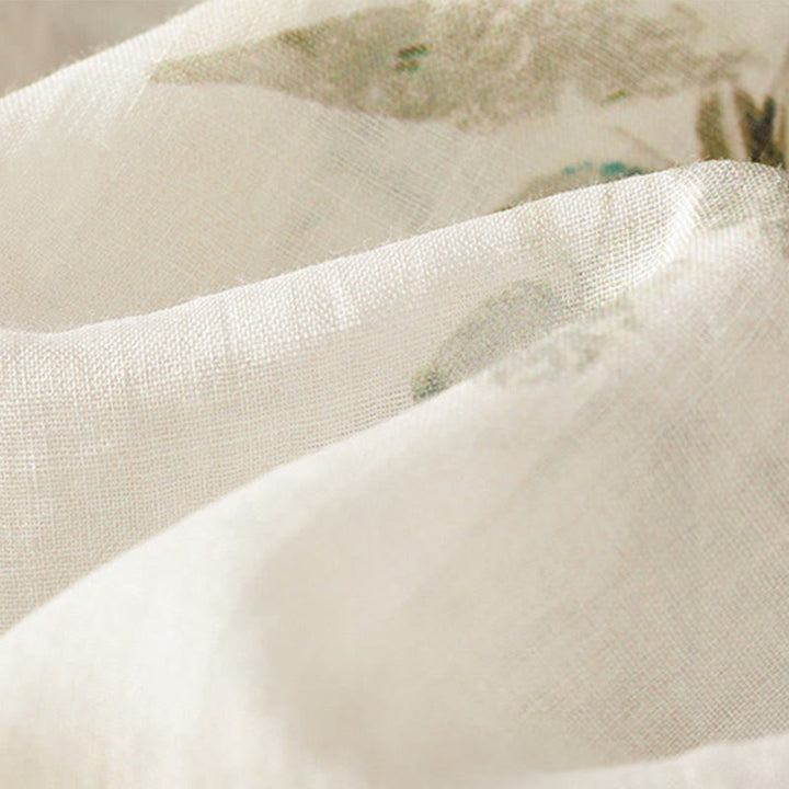 Cárdigan de poliéster con mangas tres cuartos para mujer, estampado de plantas y Buddha Stones , con cuello en V y botones - image 8