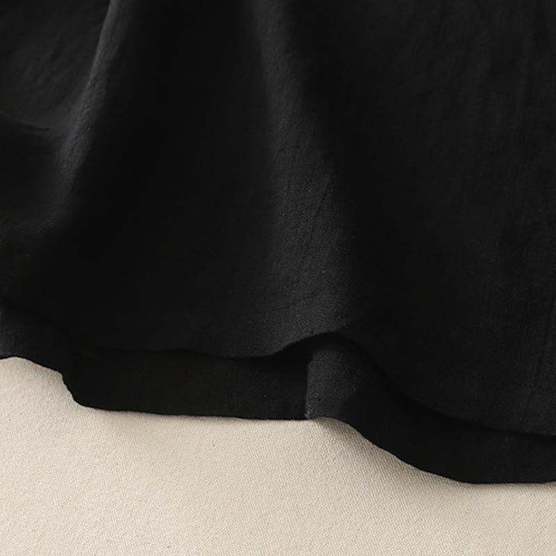 Camisa de poliéster de manga corta para mujer con diseño de Buddha Stones, cuello redondo y diseño de hilo liso - image 11