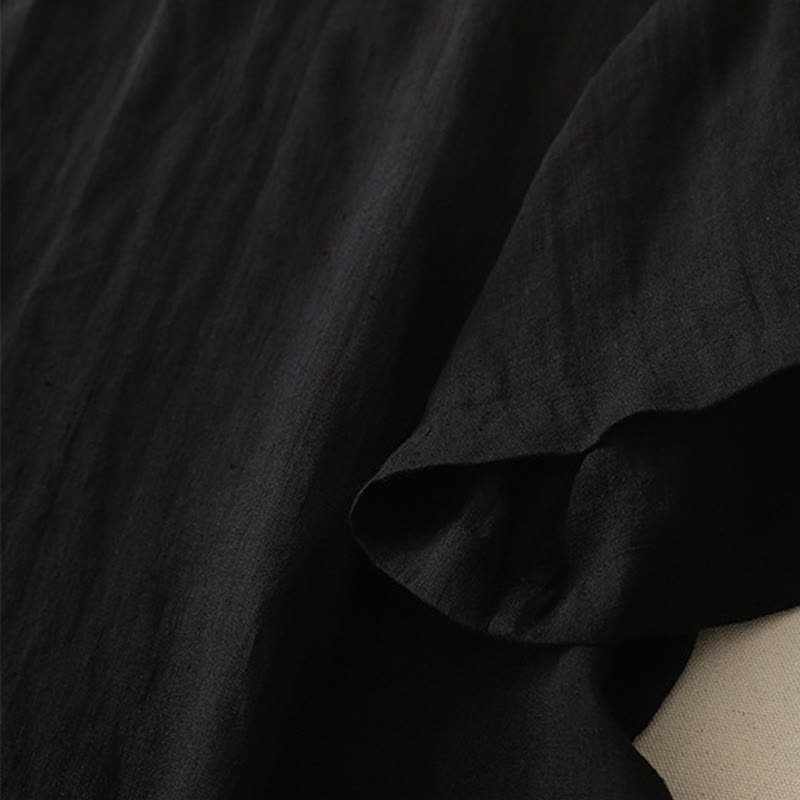 Camisa de poliéster de manga corta para mujer con diseño de Buddha Stones, cuello redondo y diseño de hilo liso - image 10