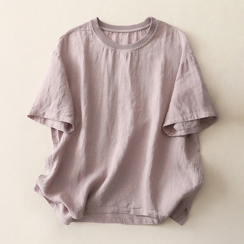 Camisa de poliéster de manga corta para mujer con diseño de Buddha Stones, cuello redondo y diseño de hilo liso - Cardo - US14，UK/AU18，EU46 (2XL) - image 20