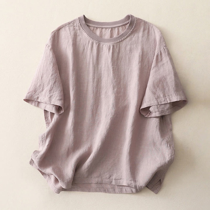 Camisa de poliéster de manga corta para mujer con diseño de Buddha Stones, cuello redondo y diseño de hilo liso - Cardo - US14，UK/AU18，EU46 (2XL) - image 20