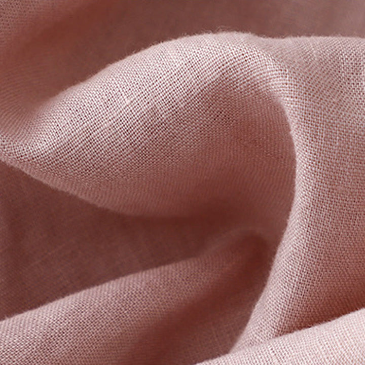 Camisa de manga larga de algodón y lino para mujer con cuello en V y diseño de Buddha Stones - image 7