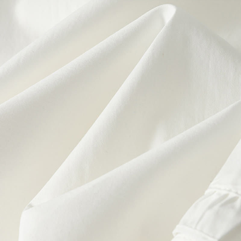 Pantalones de lino y algodón para mujer con bolsillos y diseño de dobladillo con volantes en colores puros de Buddha Stones Artistic Commute - image 4