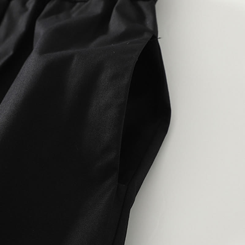 Pantalones de lino y algodón para mujer con bolsillos y diseño de dobladillo con volantes en colores puros de Buddha Stones Artistic Commute - image 11