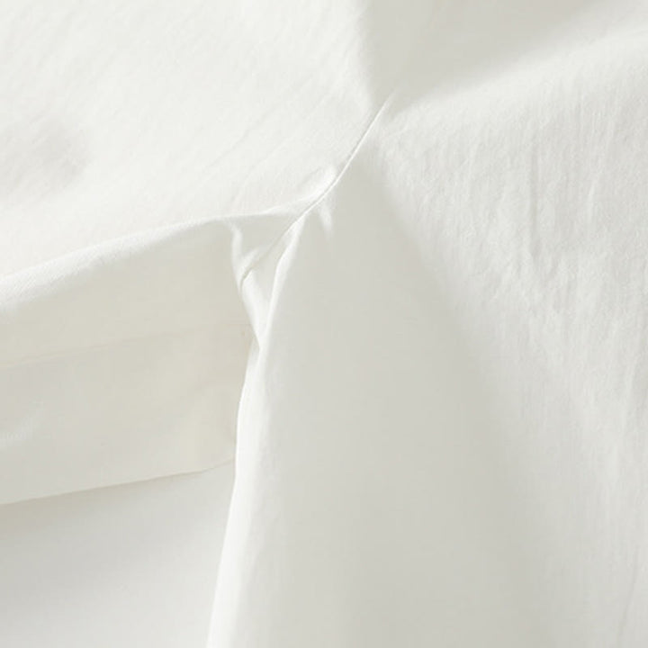 Pantalones de lino y algodón para mujer con bolsillos y diseño de dobladillo con volantes en colores puros de Buddha Stones Artistic Commute - image 5