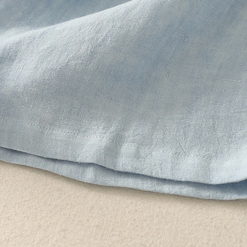 Buddha Stones Camiseta informal de verano de algodón con cuello redondo y manga corta para mujer - image 3