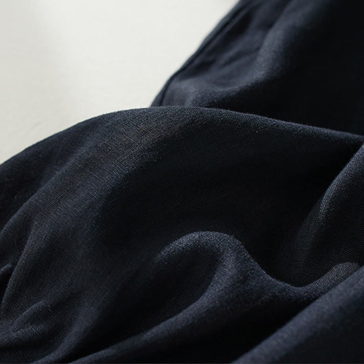 Pantalones harén de cintura alta con bolsillos para mujer, de Buddha Stones Commute, en color puro - image 20