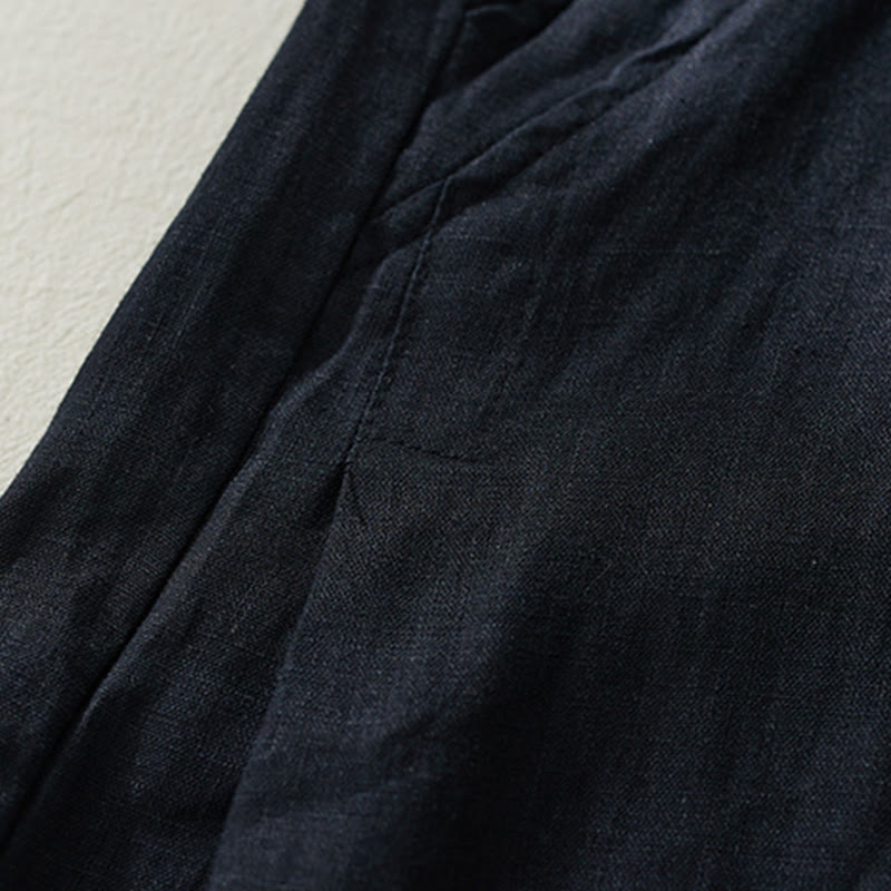 Pantalones harén de cintura alta con bolsillos para mujer, de Buddha Stones Commute, en color puro - image 19