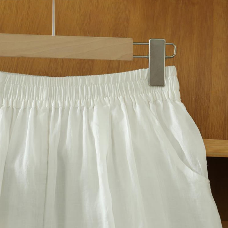 Pantalones tipo harem para mujer, de diseño sencillo y color puro, hasta el tobillo, con bolsillos, de Buddha Stones Commute. - image 9