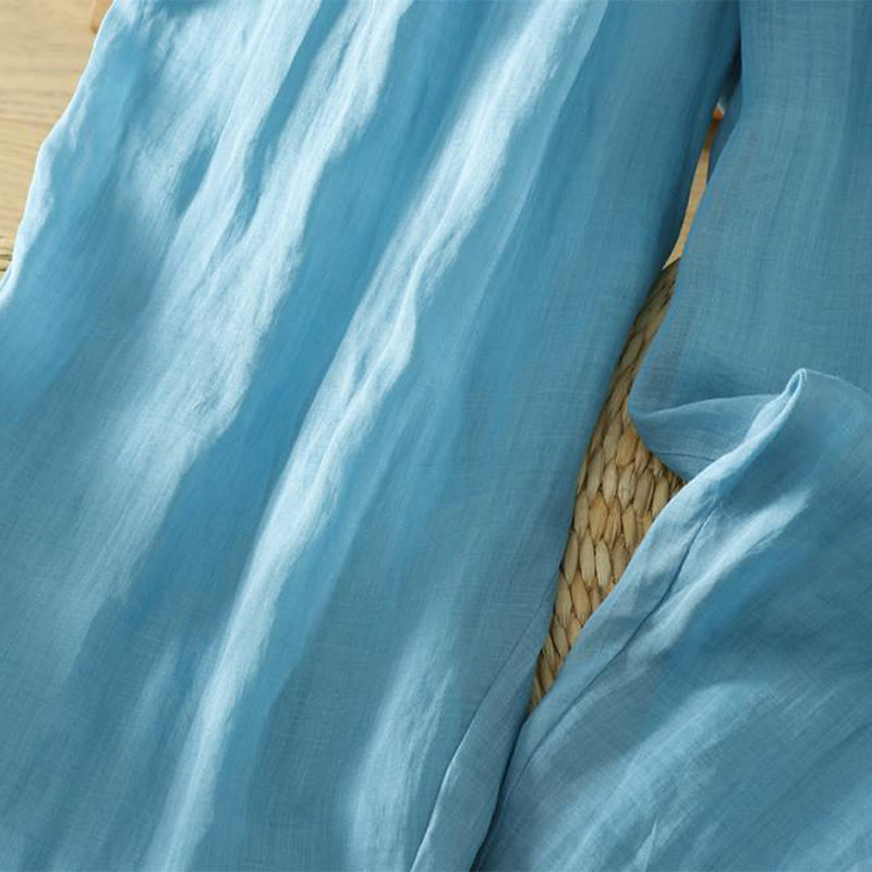 Pantalones tipo harem para mujer, de diseño sencillo y color puro, hasta el tobillo, con bolsillos, de Buddha Stones Commute. - image 23