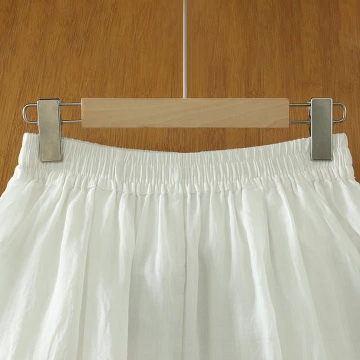 Pantalones harén de lino y algodón hasta los tobillos con bolsillos para mujer, diseño sencillo, color puro, Buddha Stones Commute - image 7