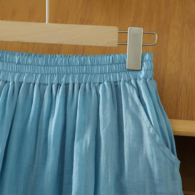 Pantalones tipo harem para mujer, de diseño sencillo y color puro, hasta el tobillo, con bolsillos, de Buddha Stones Commute. - image 22