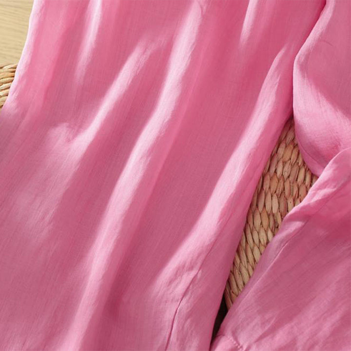 Pantalones tipo harem para mujer, de diseño sencillo y color puro, hasta el tobillo, con bolsillos, de Buddha Stones Commute. - image 18