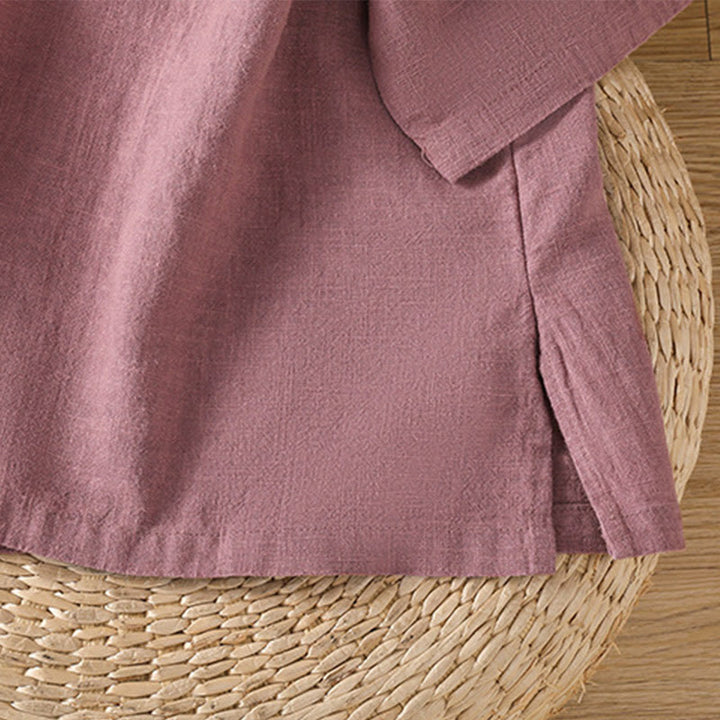 Buddha Stones Camiseta informal de verano de algodón de manga corta con cuello redondo para mujer - image 7