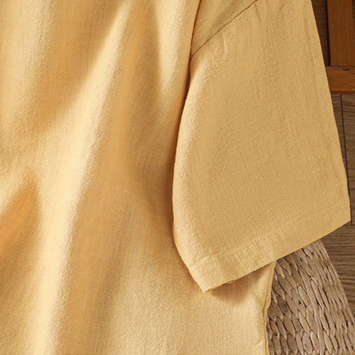 Buddha Stones Camiseta informal de verano de algodón de manga corta con cuello redondo para mujer - image 12