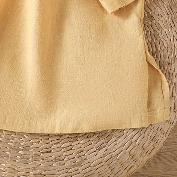 Buddha Stones Camiseta informal de verano de algodón de manga corta con cuello redondo para mujer - image 13