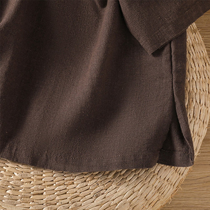 Buddha Stones Camiseta informal de verano de algodón de manga corta con cuello redondo para mujer - image 18