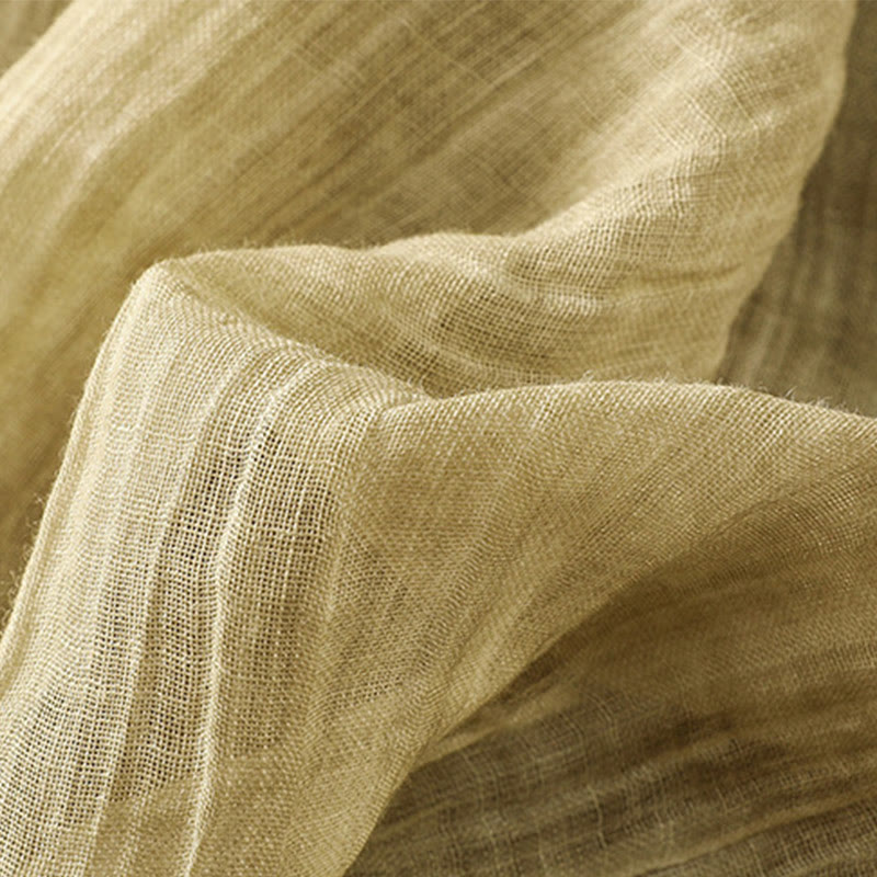 Camiseta informal de verano con cuello redondo y manga tres cuartos de algodón y lino para mujer con estampado de Buddha Stones - image 6