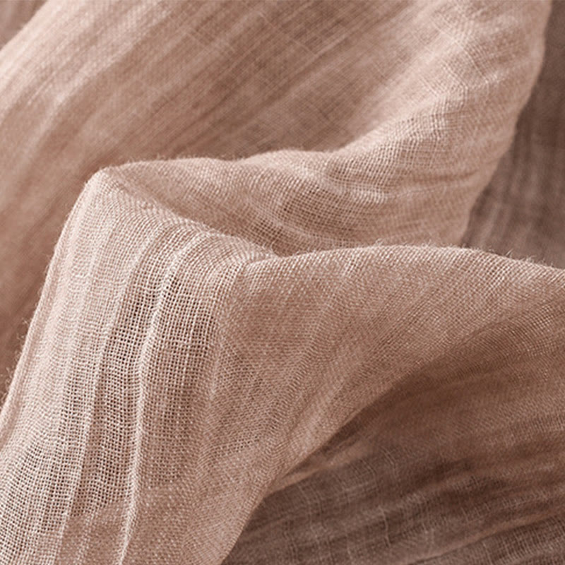 Camiseta informal de verano con cuello redondo y manga tres cuartos de algodón y lino para mujer con estampado de Buddha Stones - image 26