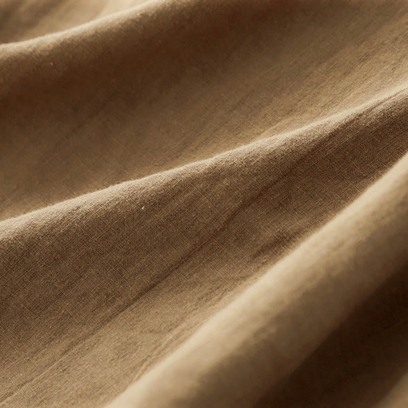 Camiseta informal de algodón de manga corta con cuello redondo y bordado de Buddha Stones para mujer, de verano - image 5