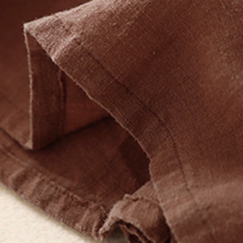 Camiseta informal de algodón de manga corta con cuello redondo y bordado de Buddha Stones para mujer, de verano - image 26