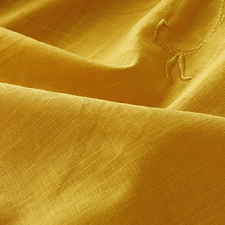 Camisa de algodón y lino con mangas tres cuartos para mujer, diseño bordado con piedras de Buddha Stones y rosas - image 15