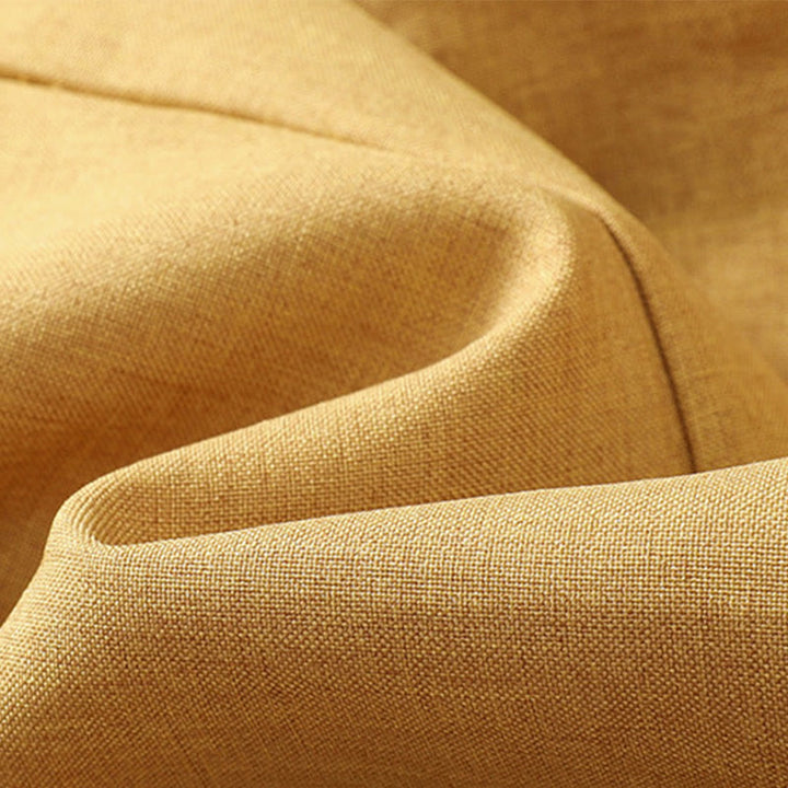 Camisa de lino y algodón con cuello redondo y botones lisos para mujer, manga tres cuartos, con diseño de Buddha Stones - image 9