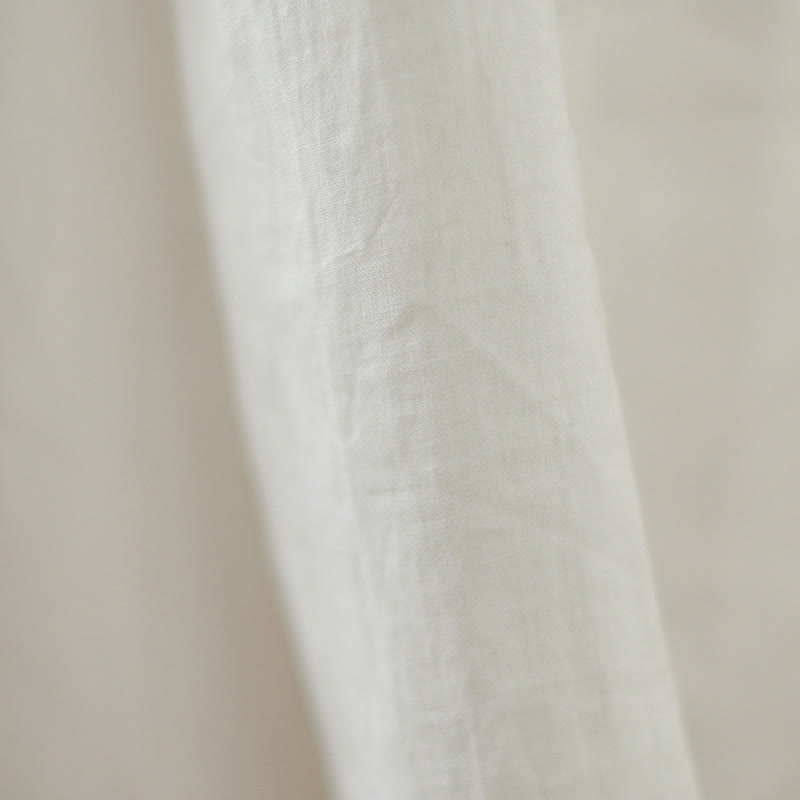 Vestido midi de algodón sin mangas con diseño informal de Buddha Stones , estampado floral blanco, botones en la espalda y bolsillos - image 10