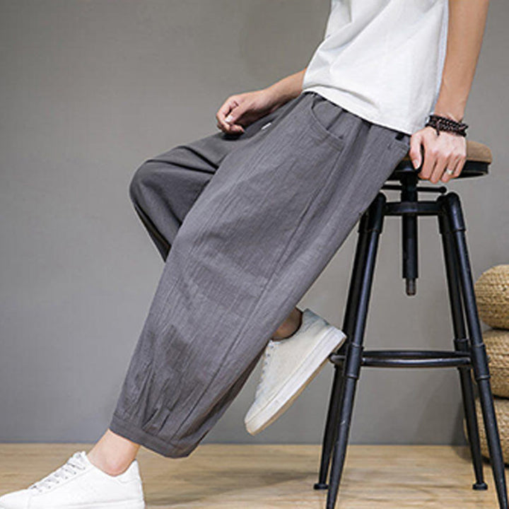 Pantalones capri cortos de algodón con bolsillos para hombre de Buddha Stones - image 8