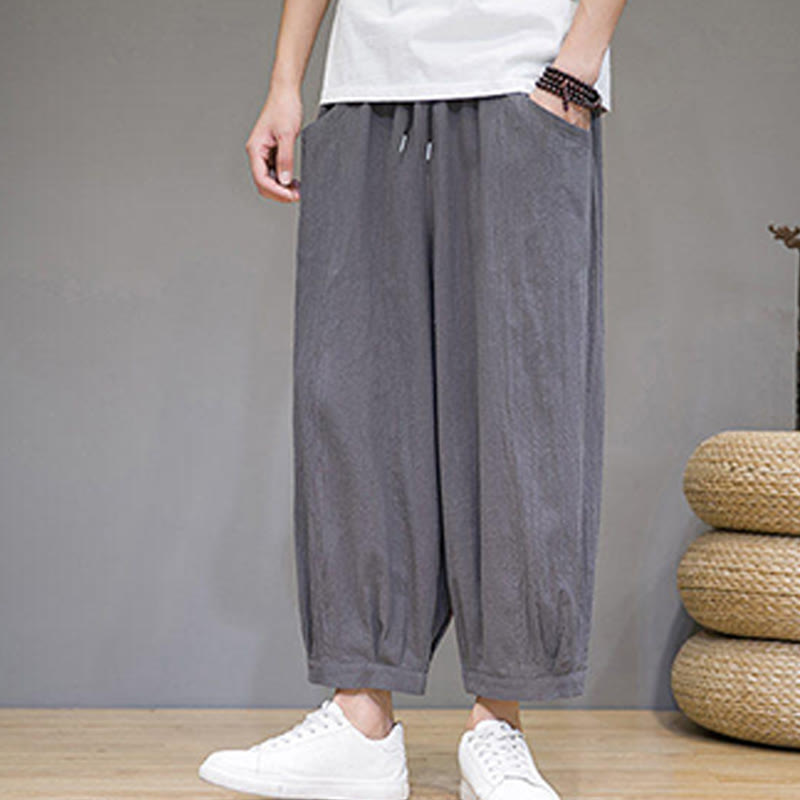 Pantalones capri cortos de algodón con bolsillos para hombre de Buddha Stones - image 7