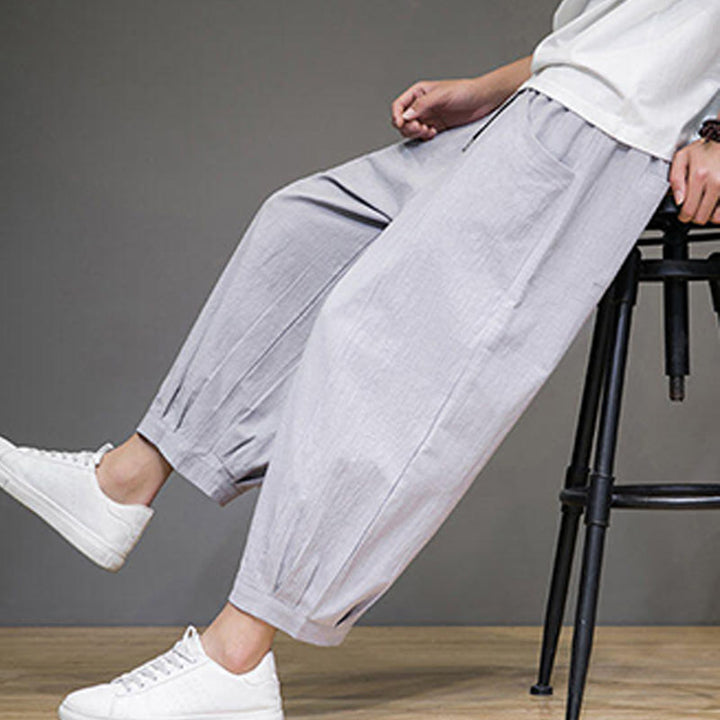 Pantalones capri cortos de algodón con bolsillos para hombre de Buddha Stones - image 18