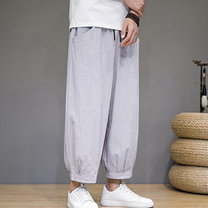Pantalones capri cortos de algodón con bolsillos para hombre de Buddha Stones - image 16