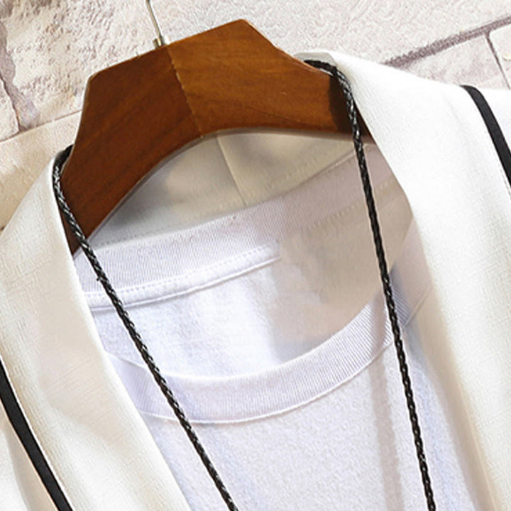 Chaqueta tipo kimono para hombre con bordado de Buddha Stones, dragón, fénix, nubes auspiciosas, olas, hojas y grullas. - image 25