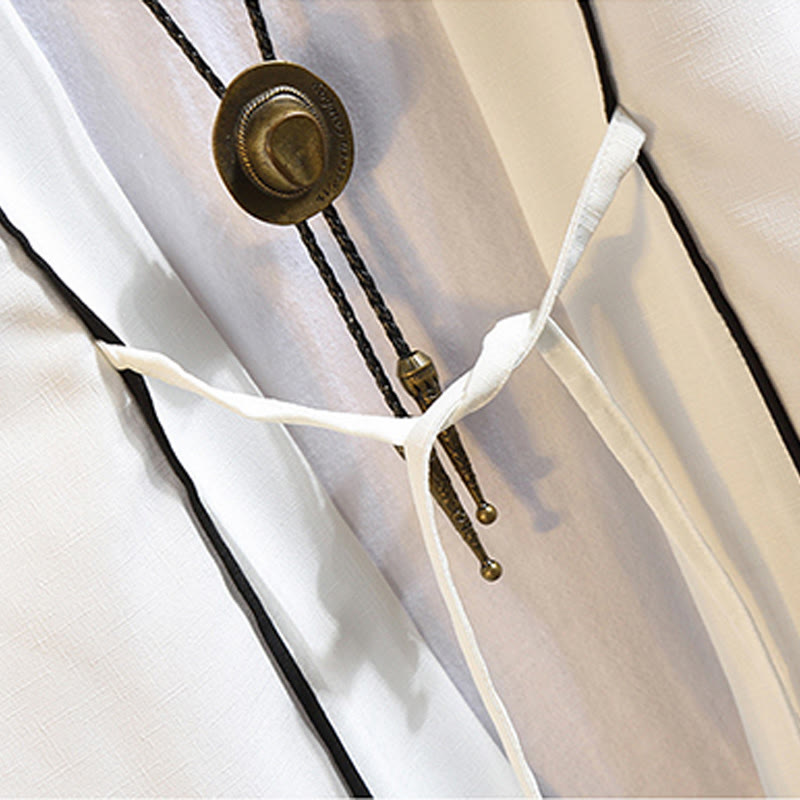 Chaqueta tipo kimono para hombre con bordado de Buddha Stones, dragón, fénix, nubes auspiciosas, olas, hojas y grullas. - image 28