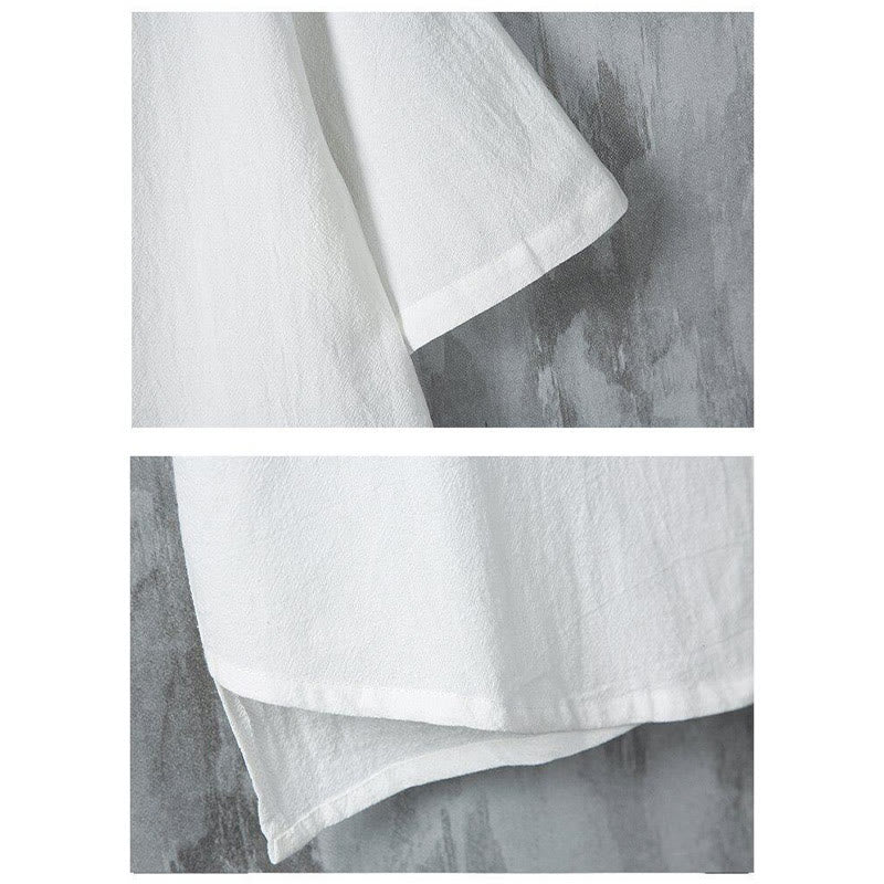 Camisa de algodón de manga corta para hombre, diseño de botones de rana, estilo Tang de verano con Buddha Stones - image 6