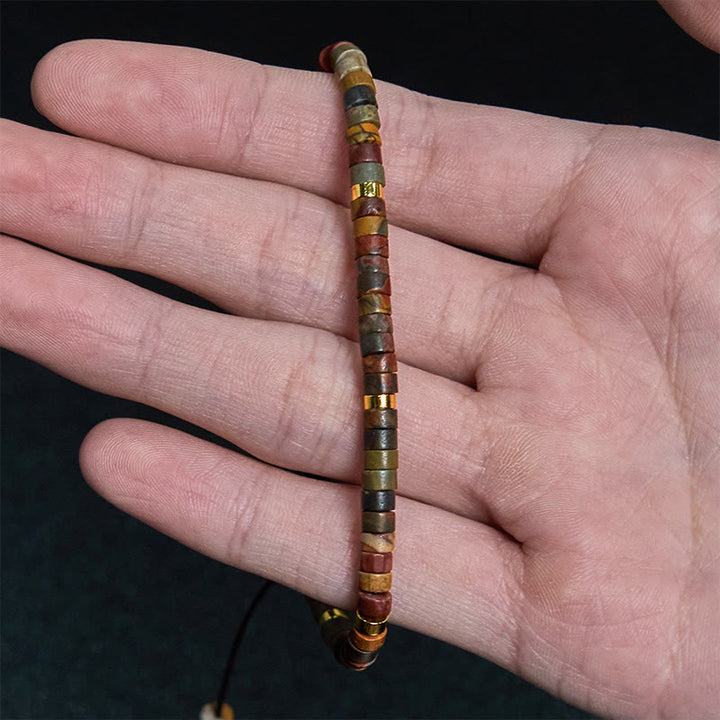 Pulsera de cuentas espaciadoras de rodonita y Buddha Stones para sanar relaciones
