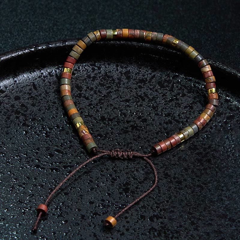 Pulsera de cuentas espaciadoras de rodonita y Buddha Stones para sanar relaciones