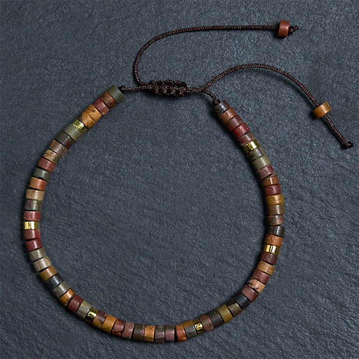 Pulsera de cuentas espaciadoras de rodonita y Buddha Stones para sanar relaciones