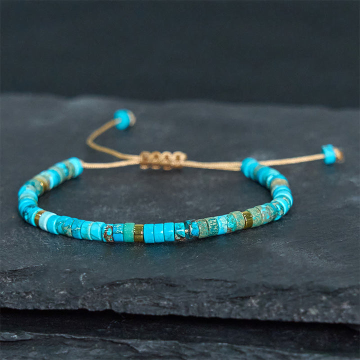 Pulsera de cuentas espaciadoras de la felicidad de la piedra del emperador de Buddha Stones