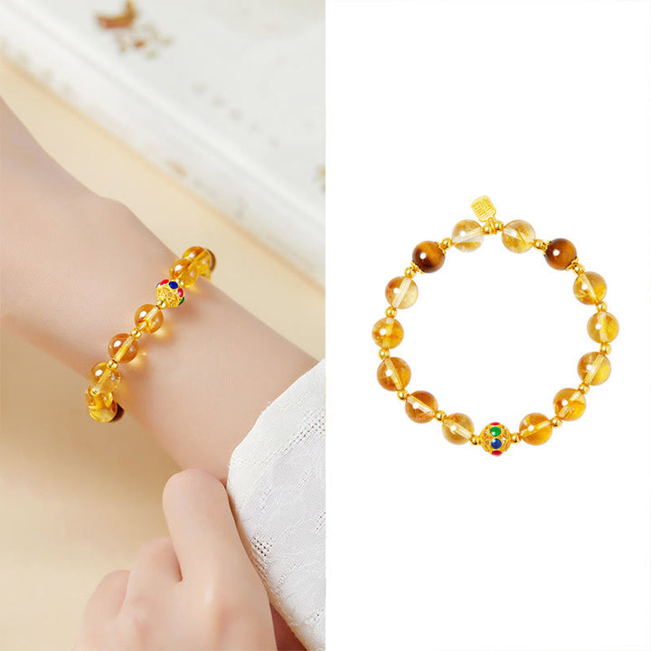 Pulsera de protección con Buddha Stones en plata de ley 925 con carácter Fu, citrino y ojo de tigre - image 11